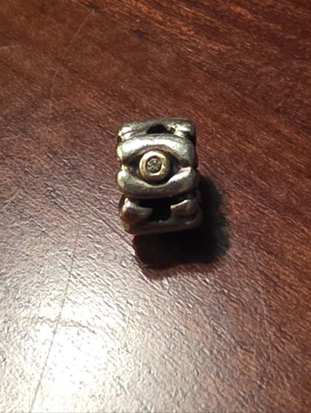 Retired XO 14k Gold W/Natural Diamonds &  Silver Charm Retired In 2009